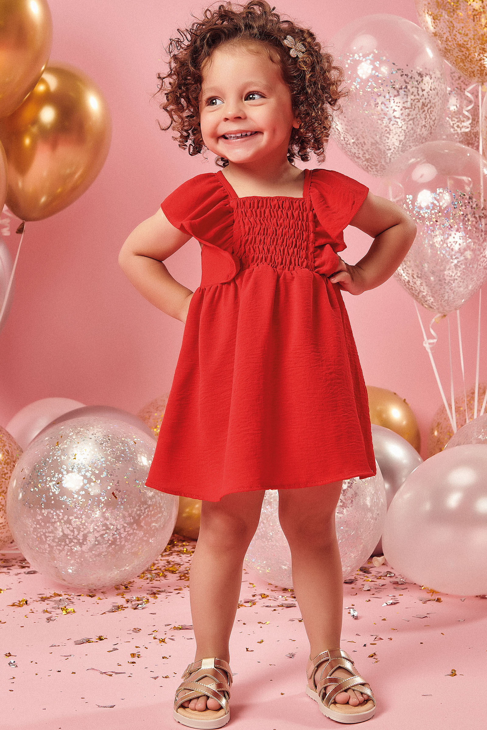 Vestido Alça e Calcinha Vermelha