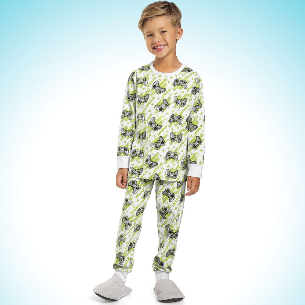 Pijama Camiseta M/longa e Calca Neon