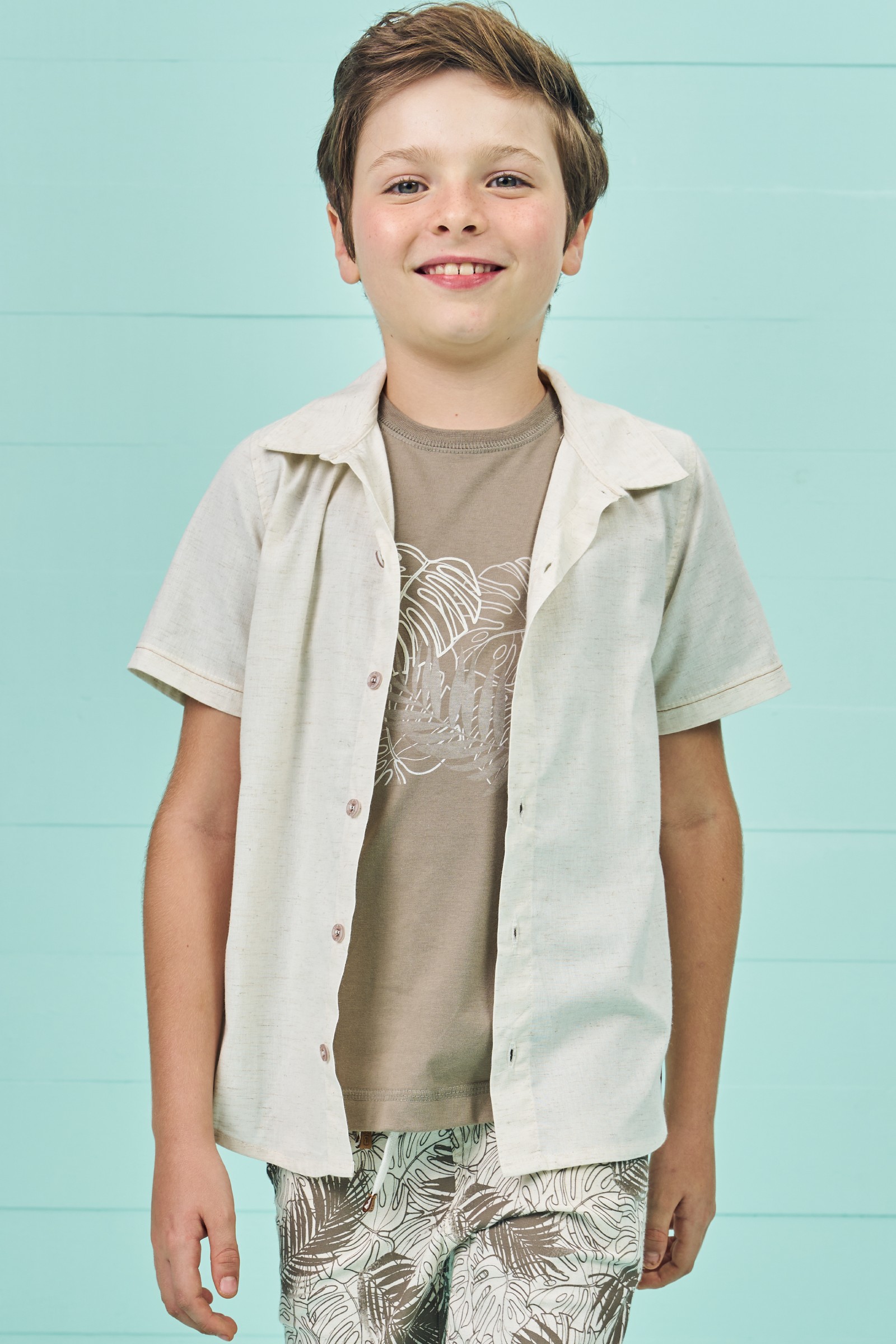 Camisa em Linho deluxe Bege