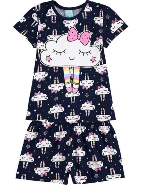 Pijama Feminino Azul Marinho