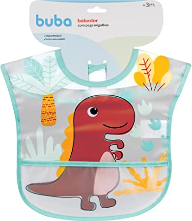 Babador Com Bolso Dino