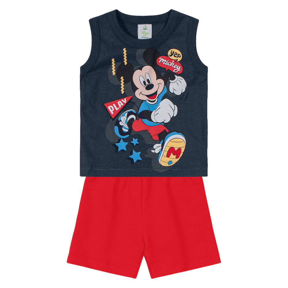 Conj. Regata e Bermuda Mickey