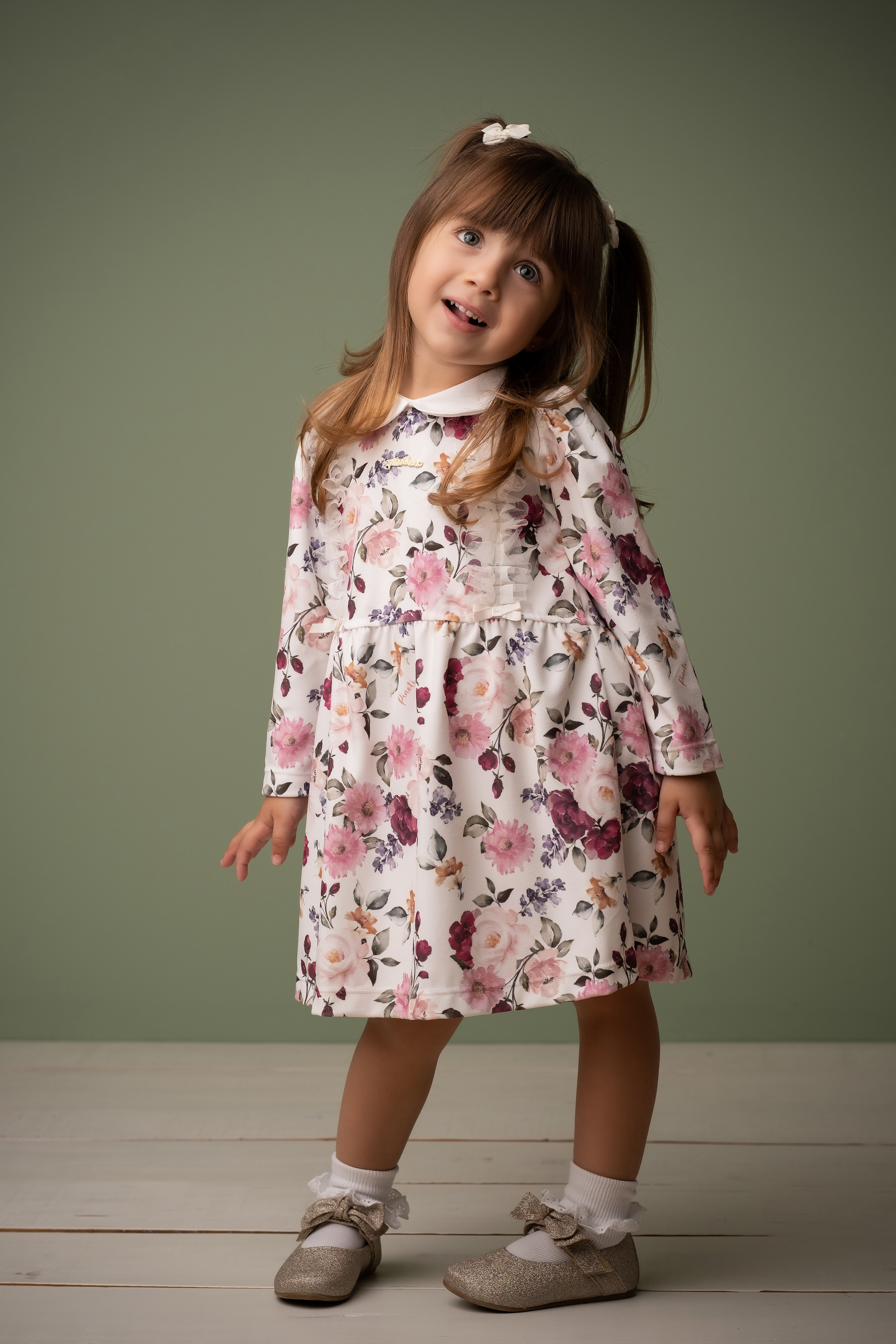 Vestido Plush Floral Pinoti